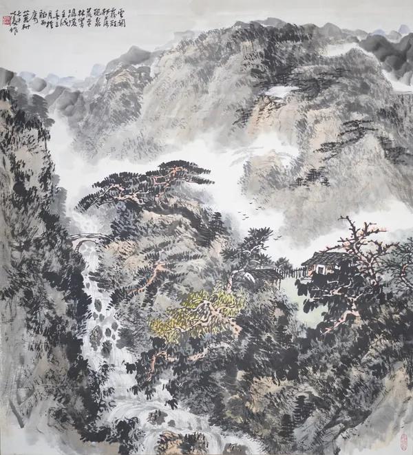 黄叶村《云开雾散泉潺湲》网络参考图